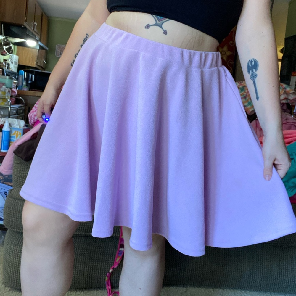Lilac lavender light purple skater skirt